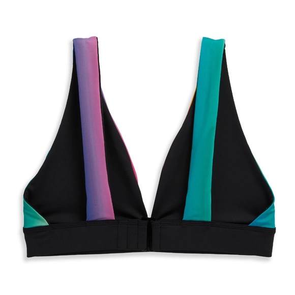 NEW tomboyx Reversible Plunge Swimsuit Top Multi-Colored - size small - Picture 3 of 6